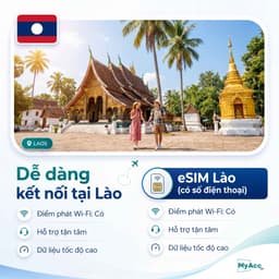 eSIM du lịch Lào (có SĐT)